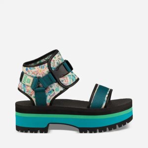 Teva Indio Jewell - Anna Sui Damen Sandalen Tiefes Türkis (Österreich)